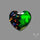 Crushed Opal Inlay Aurora Opal Heart Doublet