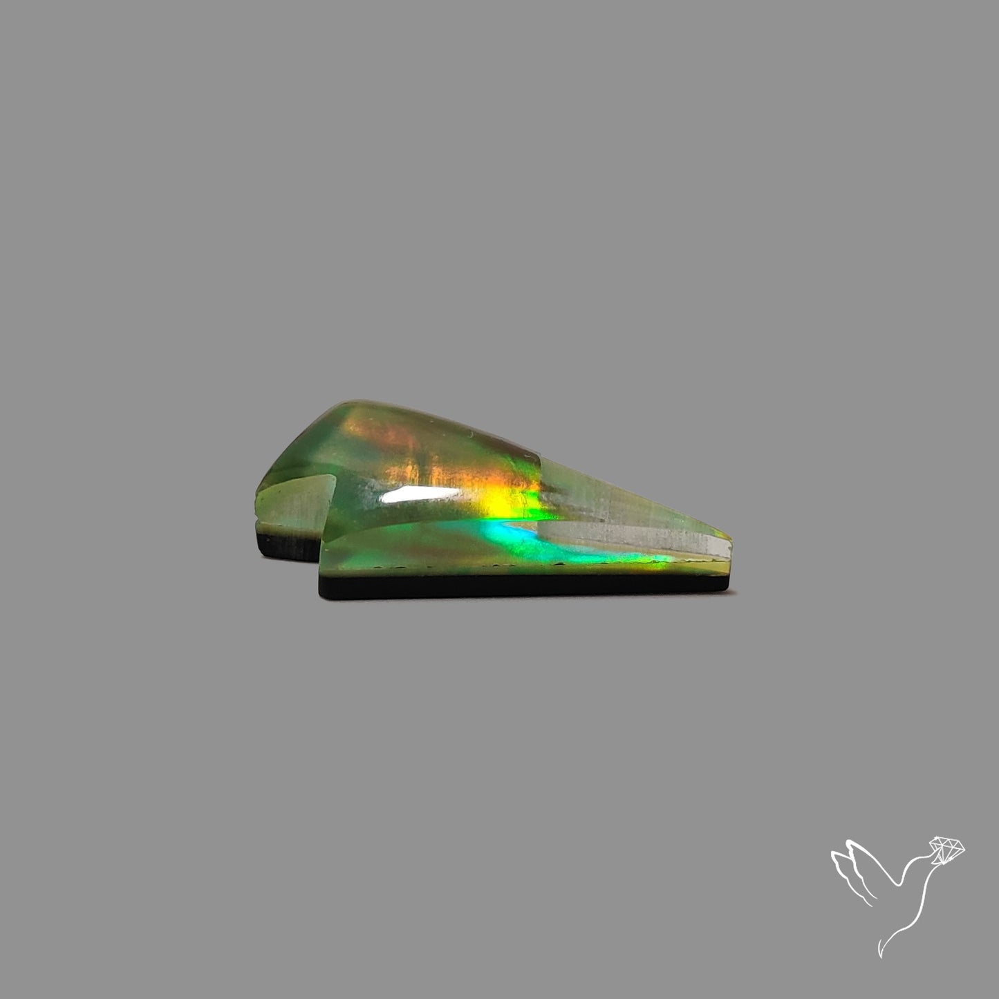 Aurora Opal Lightning Bolt Doublet Handcarved