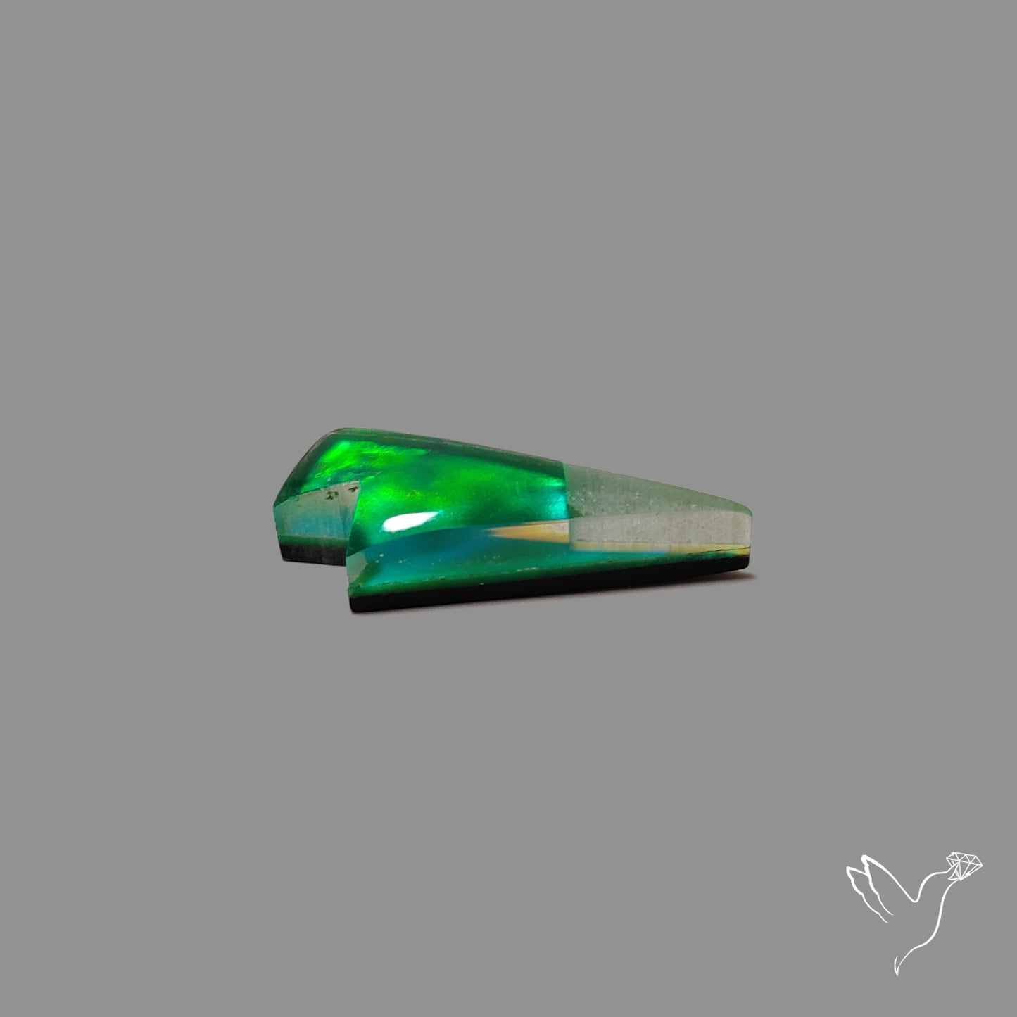 Aurora Opal Lightning Bolt Doublet Handcarved