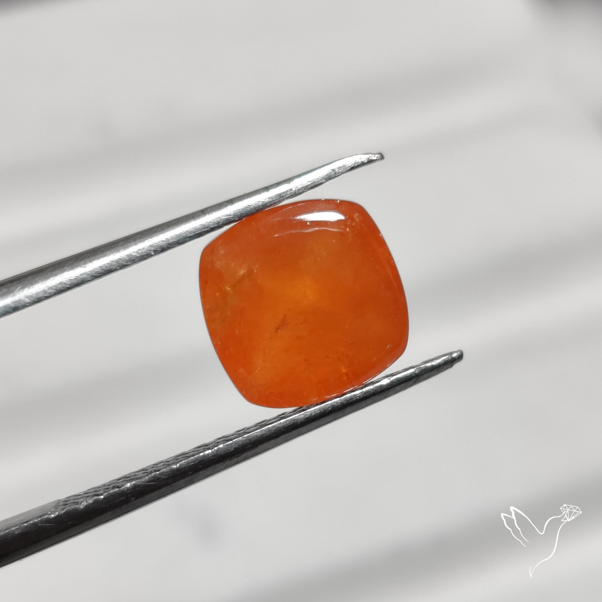Spessartite Orange Garnet Pyramid Shaped Cabochon