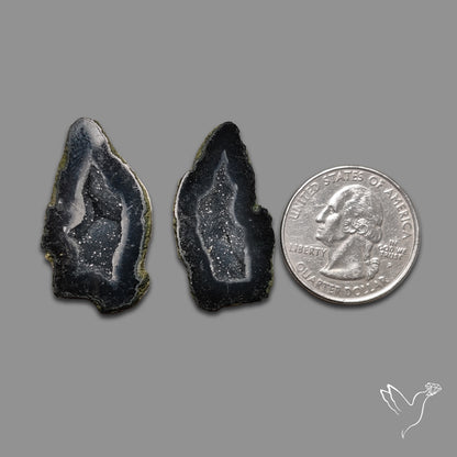 Tabasco Baby Geode Druzy Pair