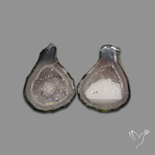 Tabasco Baby Geode Druzy Pair