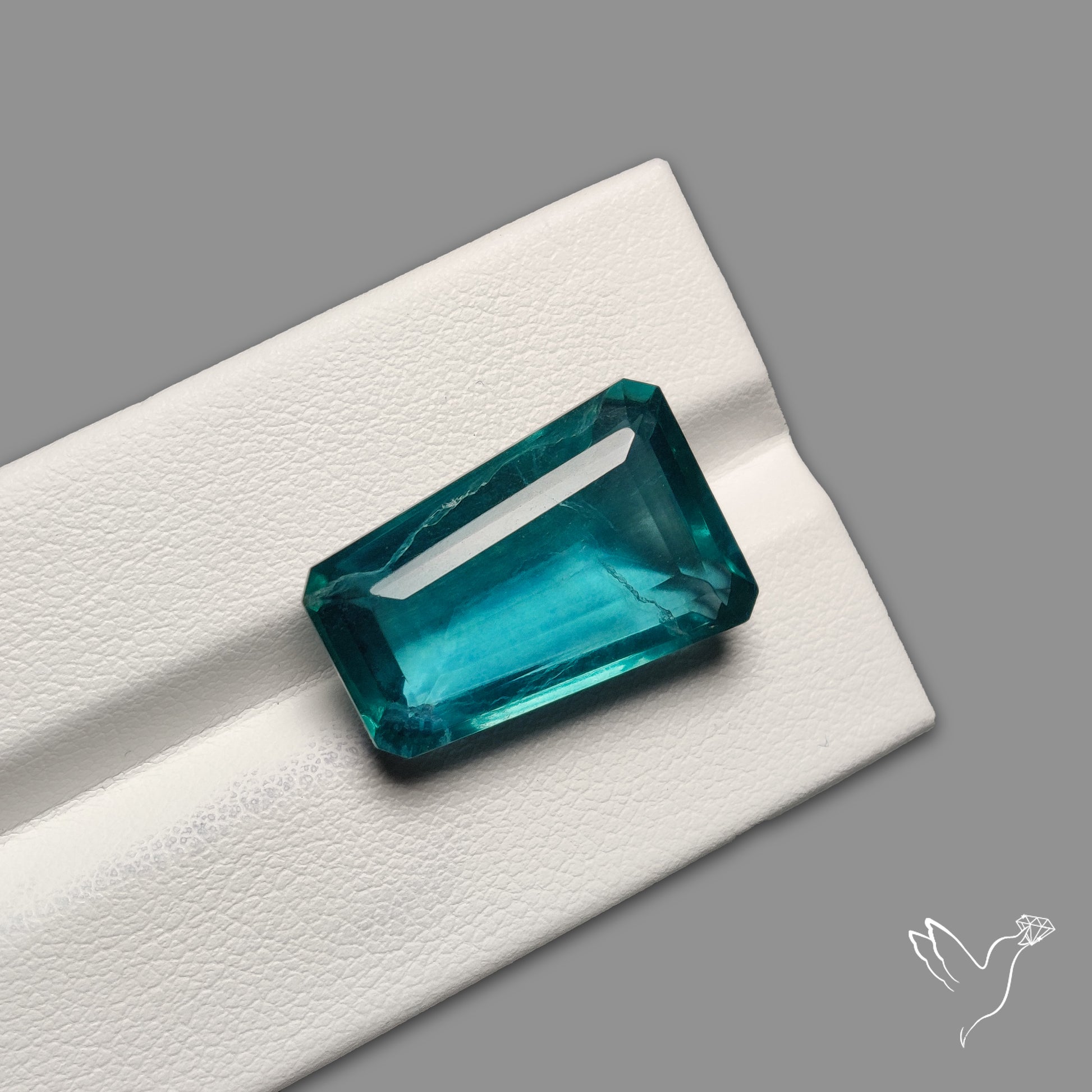 Faceted Belgian Teal Fluorite High Grade