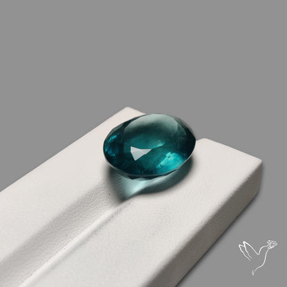 Faceted Belgian Teal Fluorite High Grade