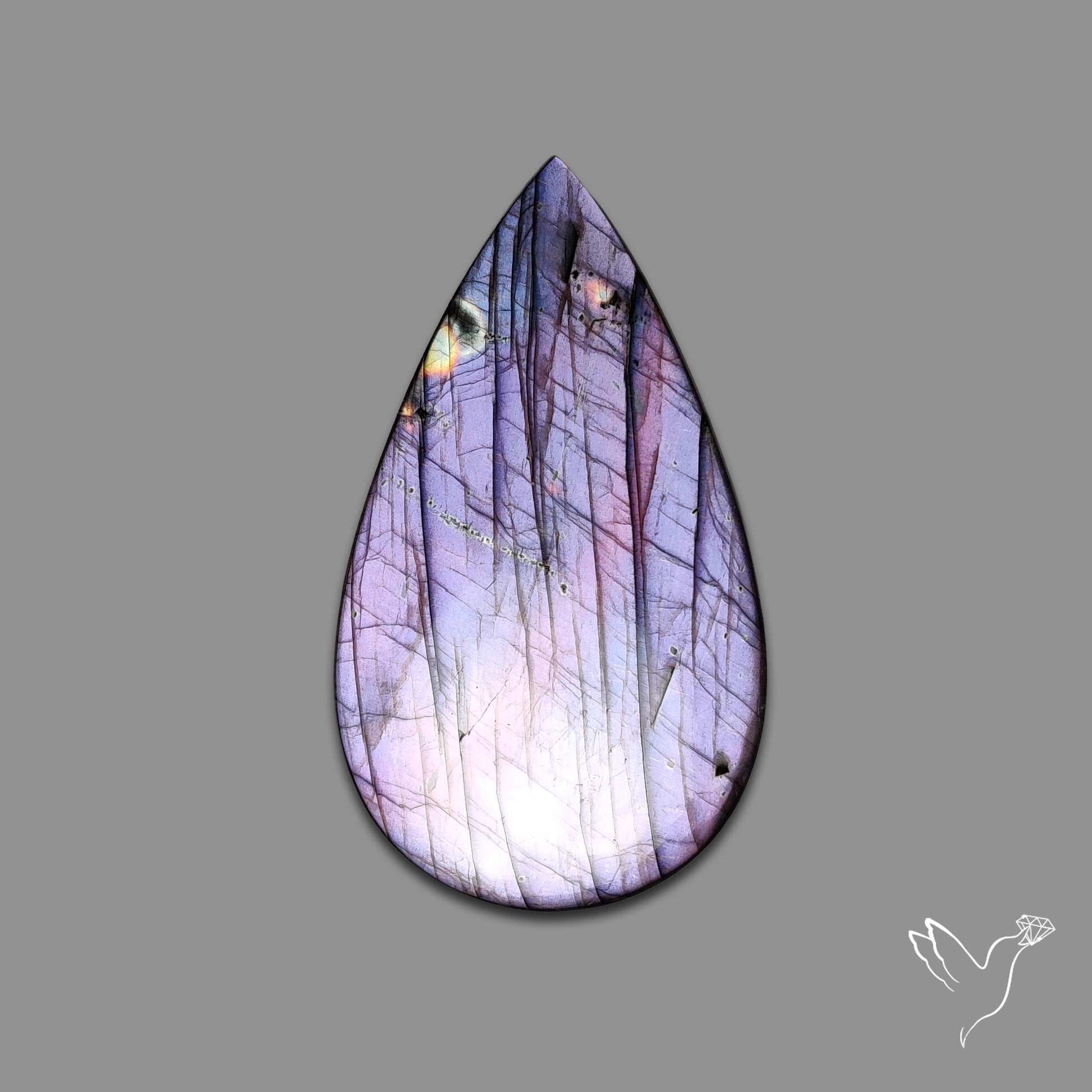 Large Deep Purple Labradorite Cabochon
