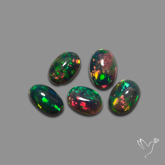 Black Ethiopian Opal Cabochons Lot