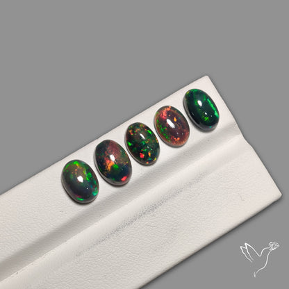 Black Ethiopian Opal Cabochons Lot