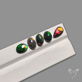 Black Ethiopian Opal Cabochons Lot