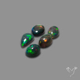 Black Ethiopian Opal Cabochons Lot