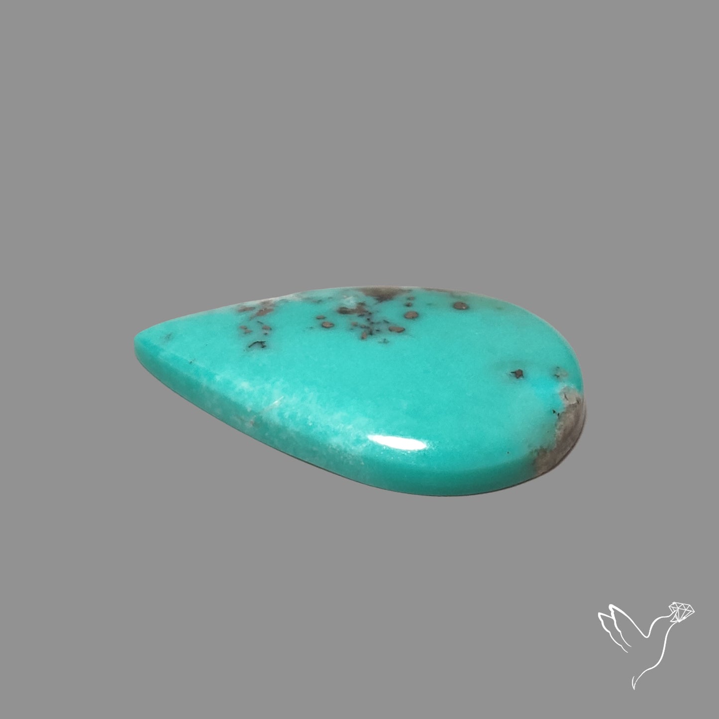 Campitos Mines Turquoise Cabochon with Pyrite