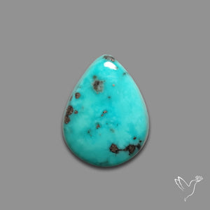 Campitos Mines Turquoise Cabochon with Pyrite