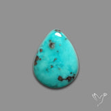 Campitos Mines Turquoise Cabochon with Pyrite