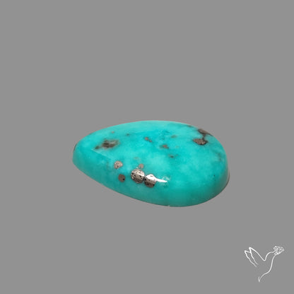 Campitos Mines Turquoise Cabochon with Pyrite