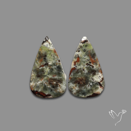 Mariposite Gemstone Pair
