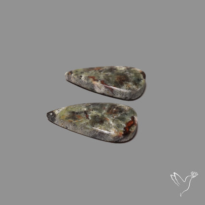 Mariposite Gemstone Pair