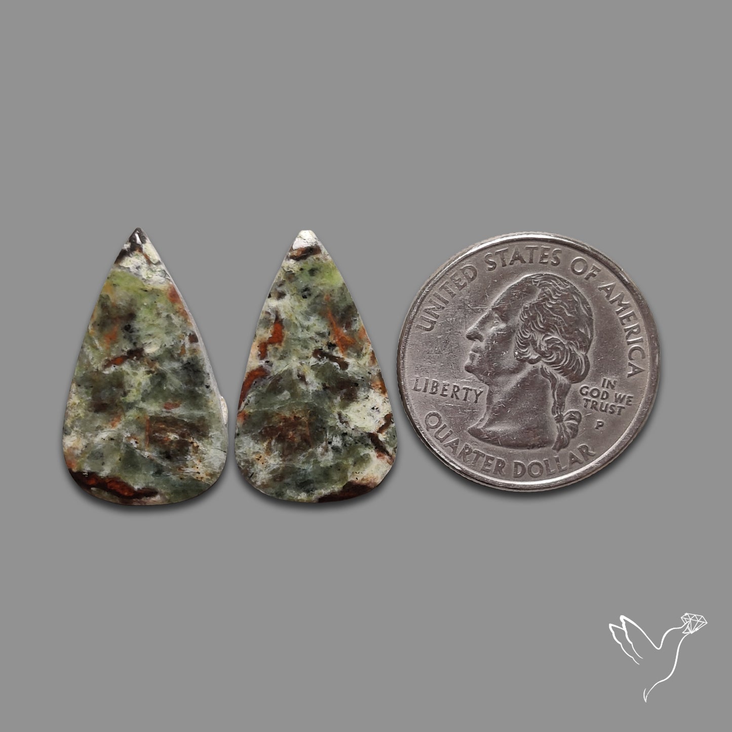 Mariposite Gemstone Pair