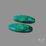 Chrysocolla In Malachite Pair