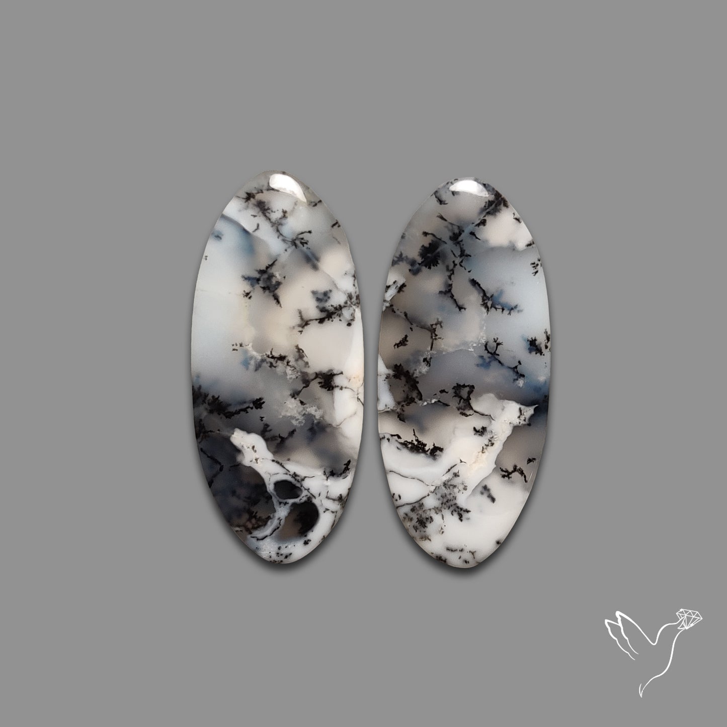 Dendritic Agates Pair