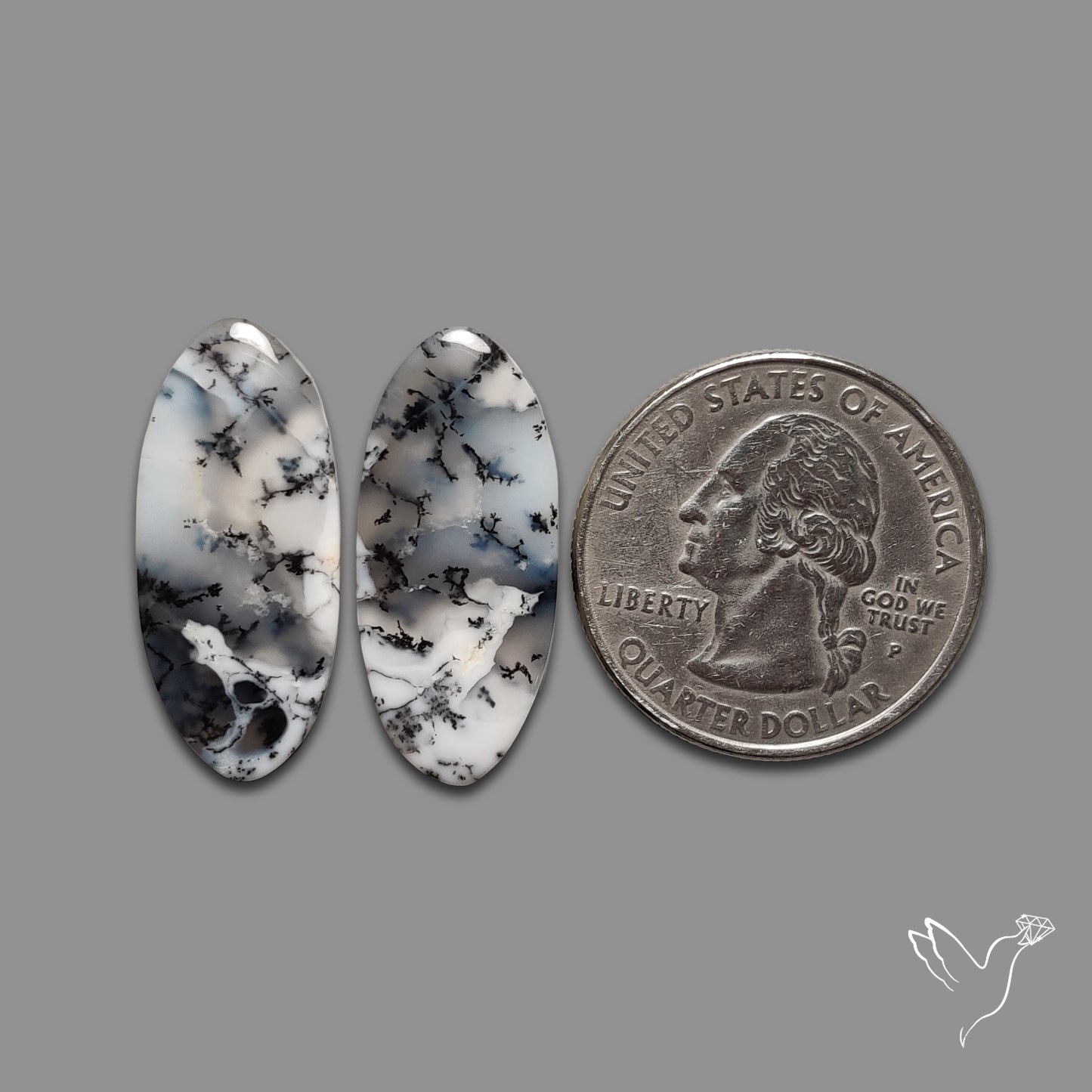 Dendritic Agates Pair