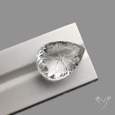 Faceted Himlayan Quartz Reverse Intaglio Carving Handcarved