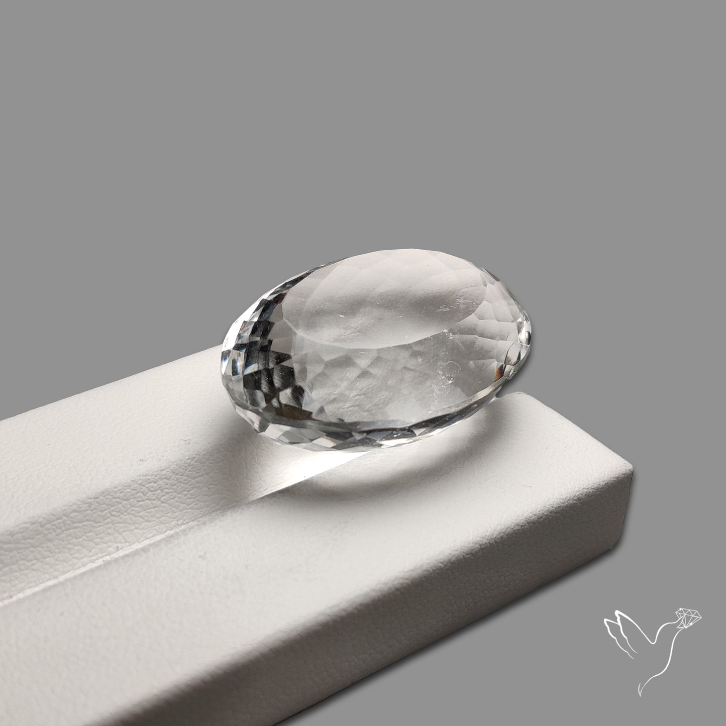 Clear Himlayan Quartz Large Faceted Gem