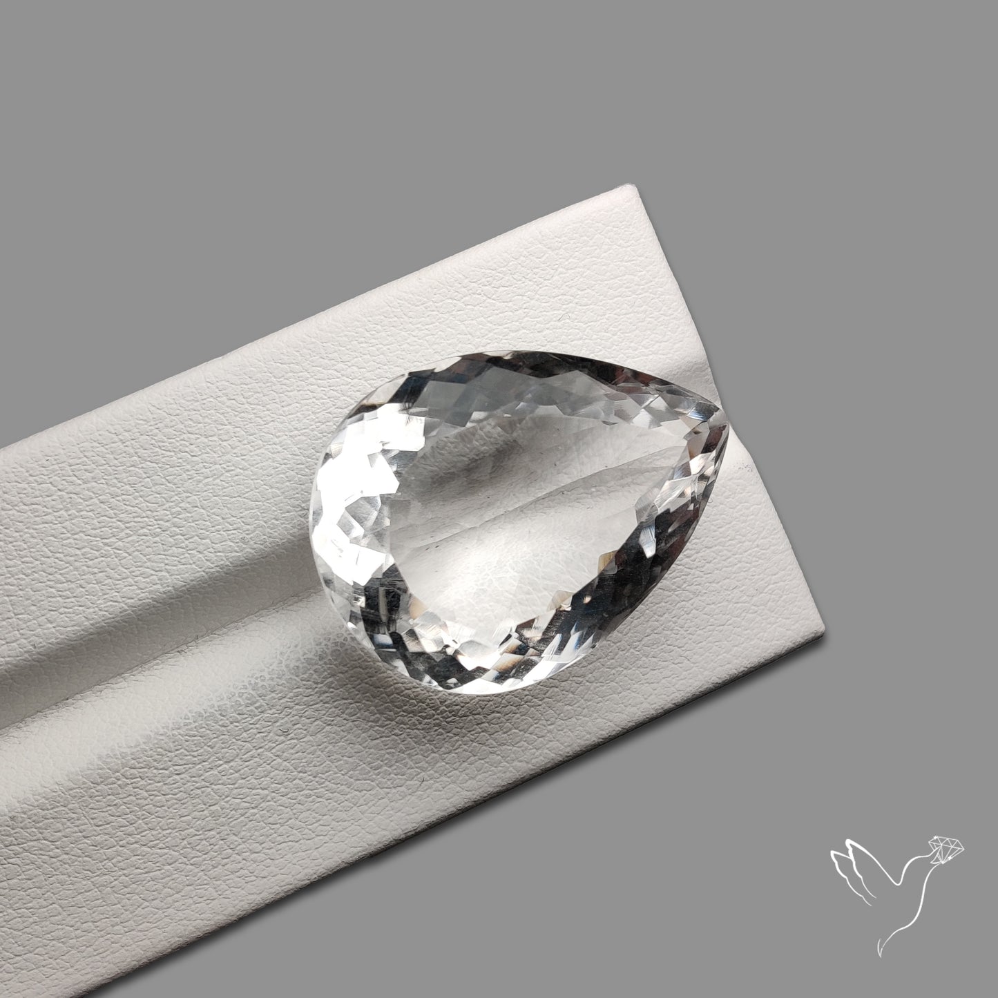 Clear Himlayan Quartz Large Faceted Gem