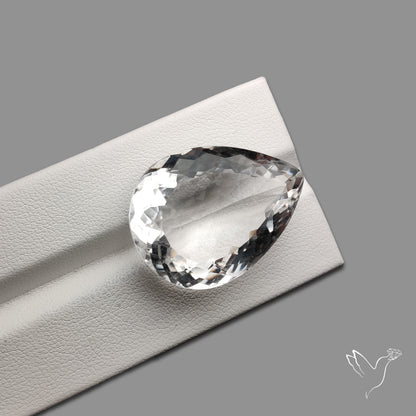Clear Himlayan Quartz Large Faceted Gem