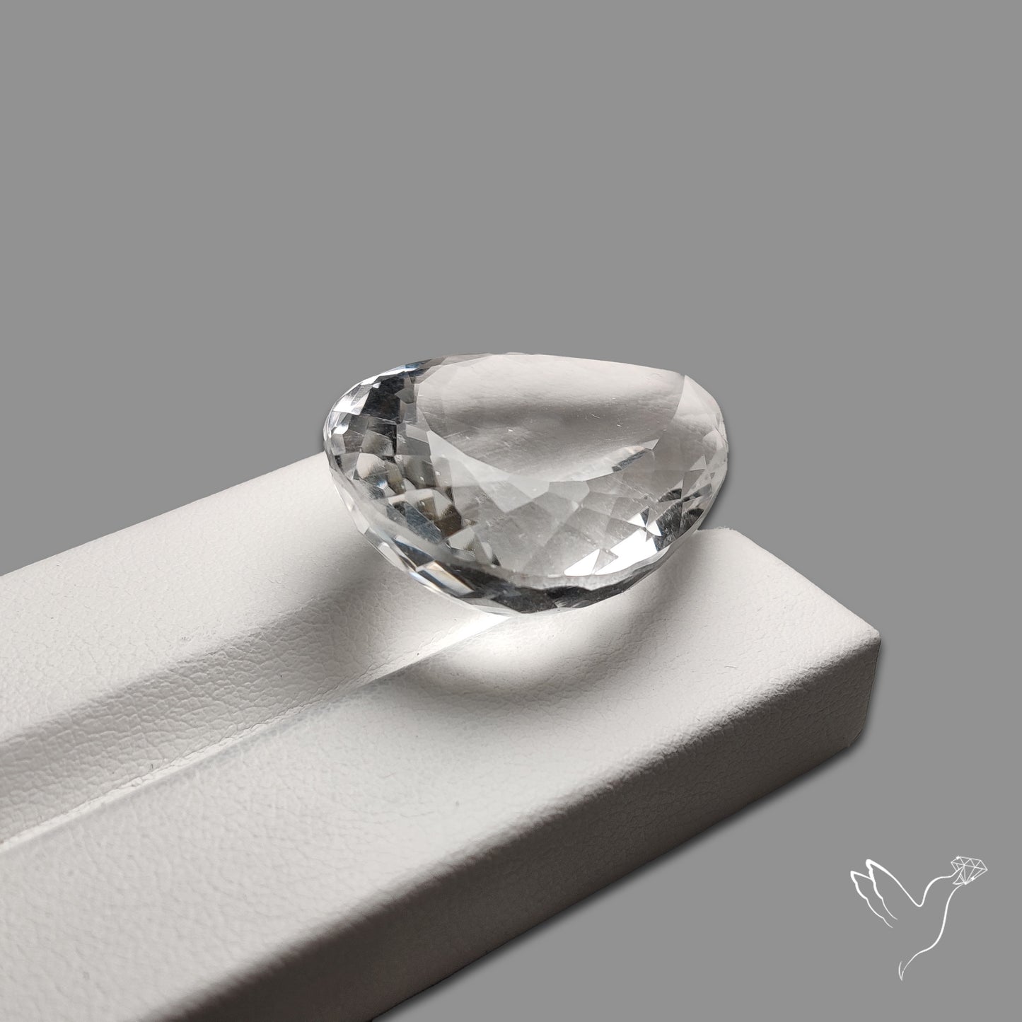 Clear Himlayan Quartz Large Faceted Gem