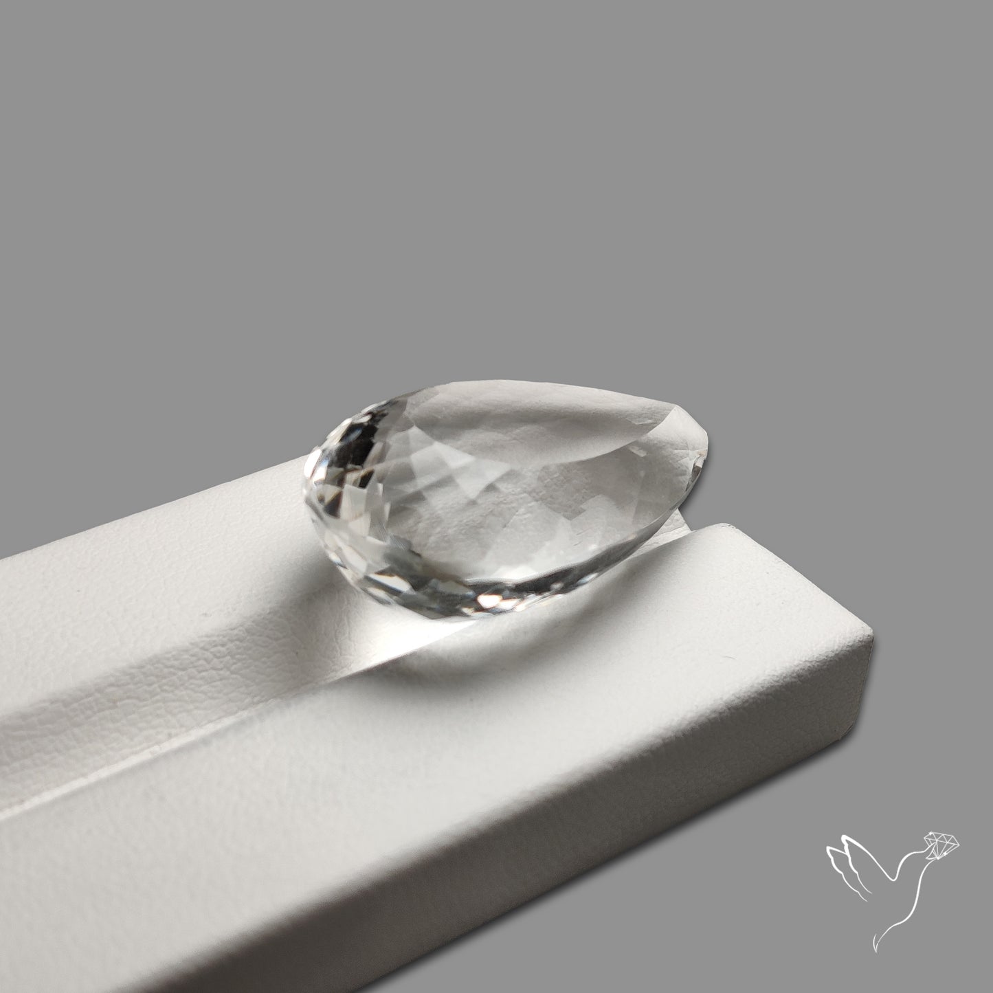 Clear Himlayan Quartz Large Faceted Gem