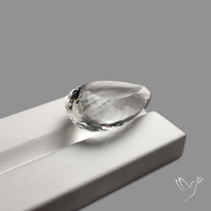 Clear Himlayan Quartz Large Faceted Gem