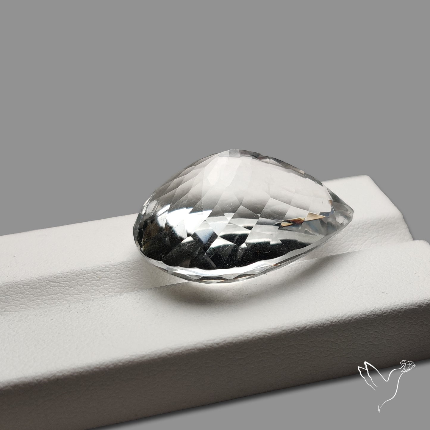 Clear Himlayan Quartz Large Faceted Gem