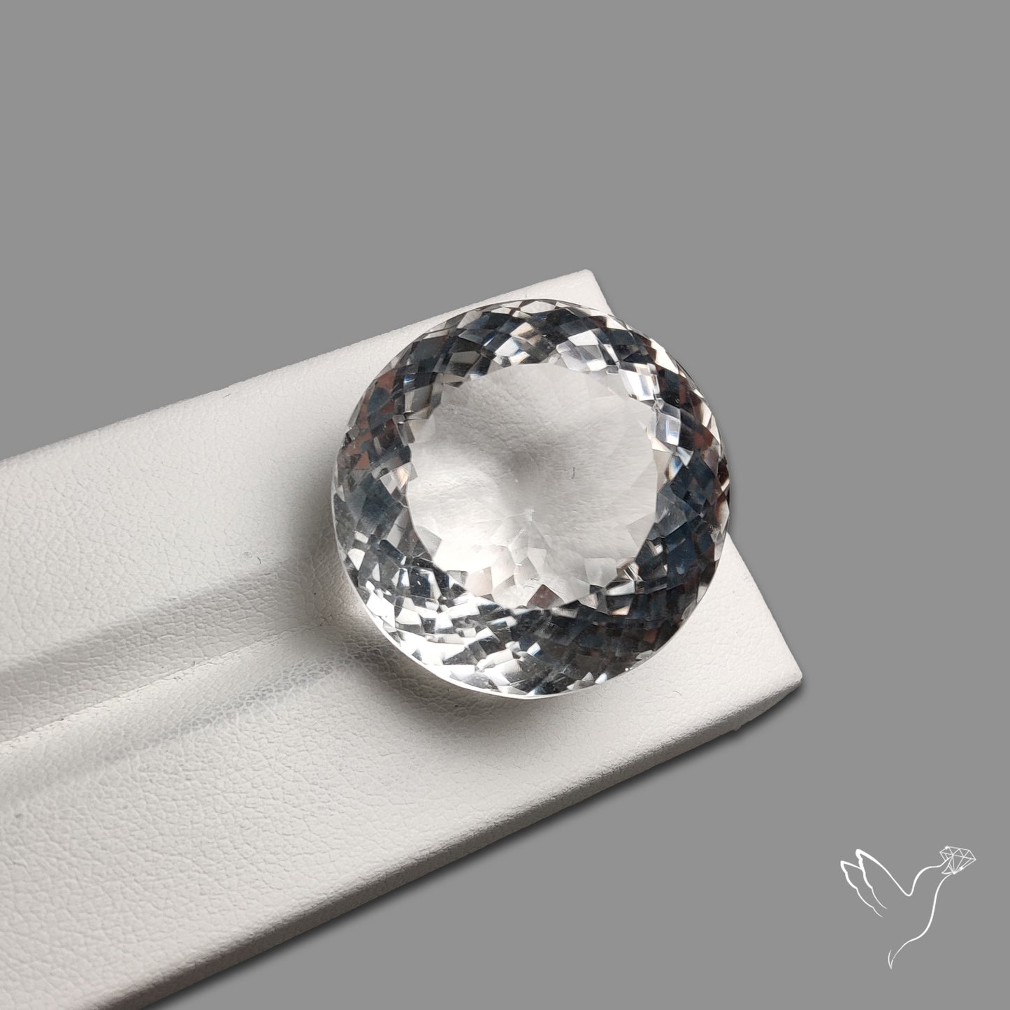 Clear Himlayan Quartz Large Faceted Gem