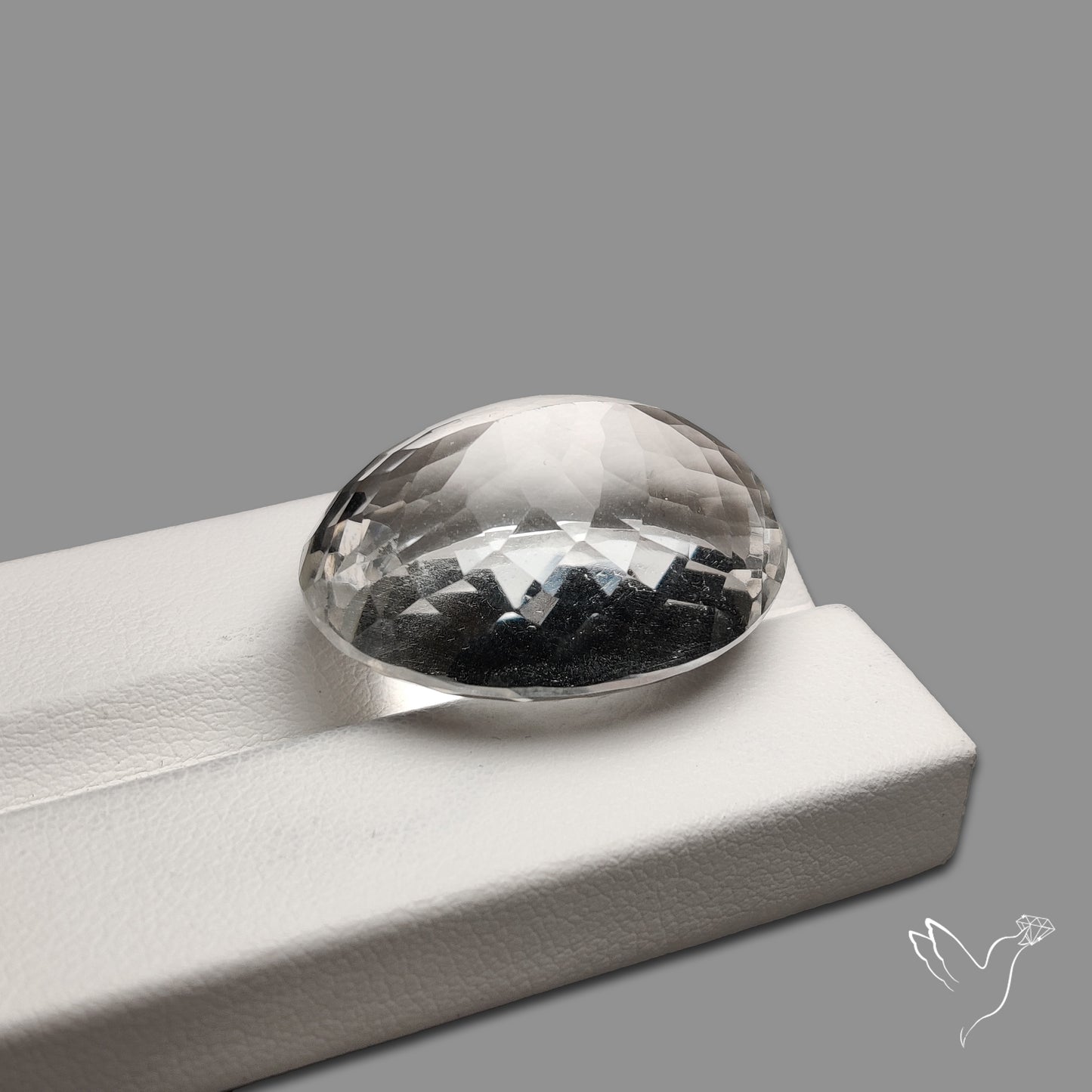 Clear Himlayan Quartz Large Faceted Gem