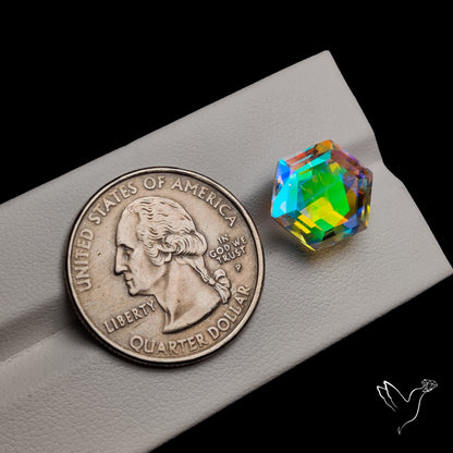 Faceted Rainbow Aura Quartz
