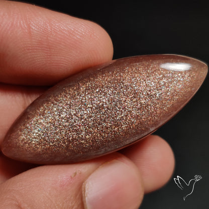 Sunstone with Subtle Blue Moonstone Sheen Cabochon