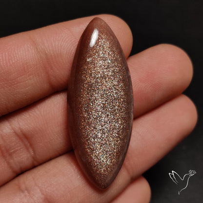 Sunstone with Subtle Blue Moonstone Sheen Cabochon