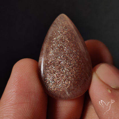 Sunstone with Subtle Blue Moonstone Sheen Cabochon