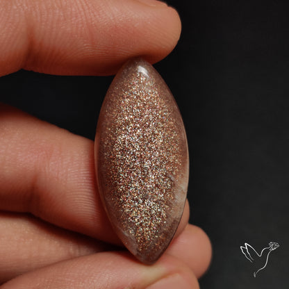 Sunstone with Subtle Blue Moonstone Sheen Cabochon