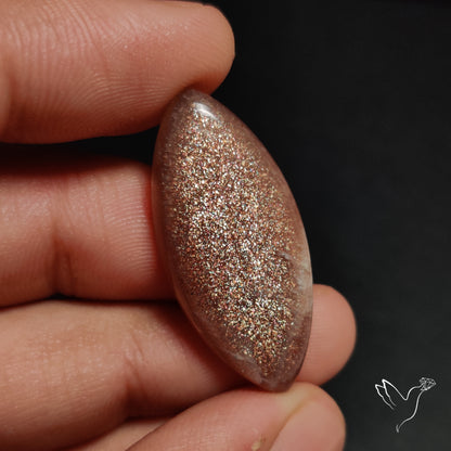 Sunstone with Subtle Blue Moonstone Sheen Cabochon