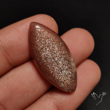 Sunstone with Subtle Blue Moonstone Sheen Cabochon