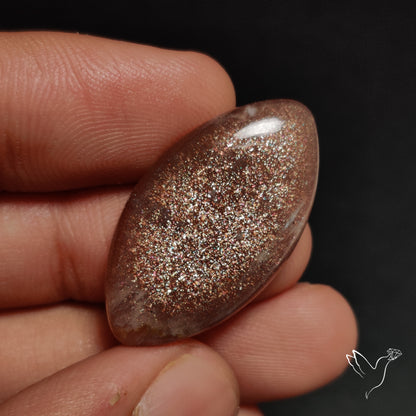 Sunstone with Subtle Blue Moonstone Sheen Cabochon