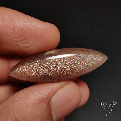 Sunstone with Subtle Blue Moonstone Sheen Cabochon