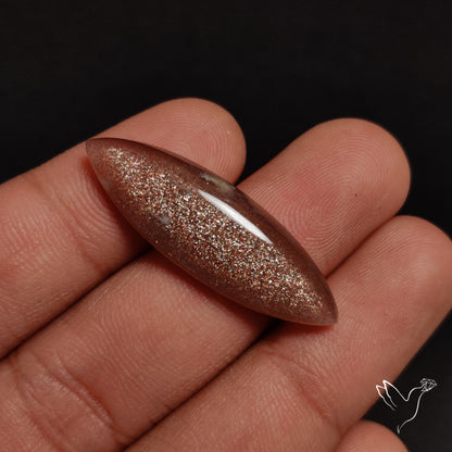 Sunstone with Subtle Blue Moonstone Sheen Cabochon