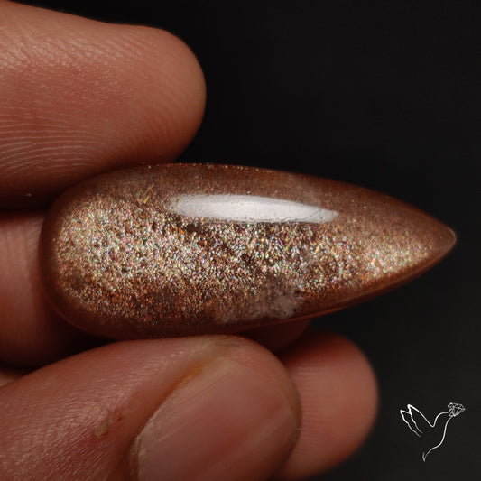 Sunstone with Subtle Blue Moonstone Sheen Cabochon