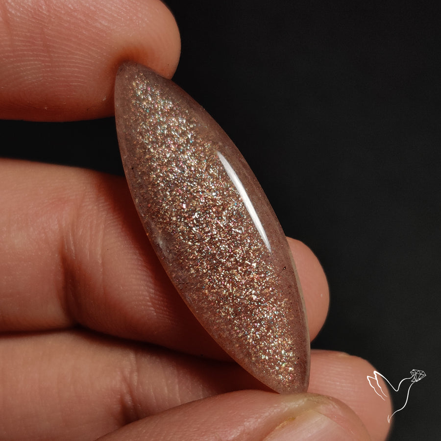 Sunstone with Subtle Blue Moonstone Sheen Cabochon