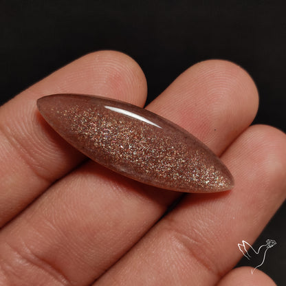 Sunstone with Subtle Blue Moonstone Sheen Cabochon