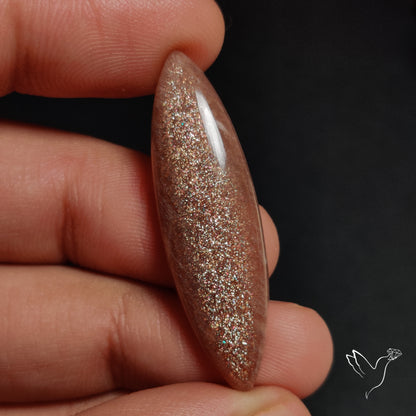 Sunstone with Subtle Blue Moonstone Sheen Cabochon