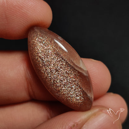 Sunstone with Subtle Blue Moonstone Sheen Cabochon