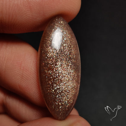 Sunstone with Subtle Blue Moonstone Sheen Cabochon