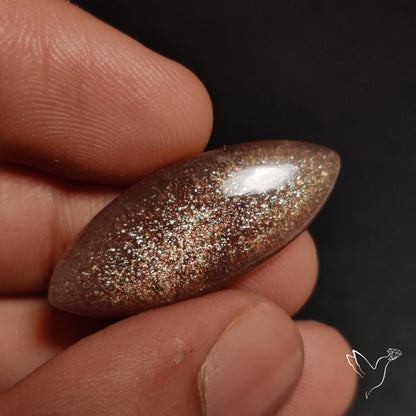 Sunstone with Subtle Blue Moonstone Sheen Cabochon